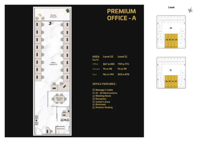 Shahrukhz By Danube floor plan Studio · 961 sqft