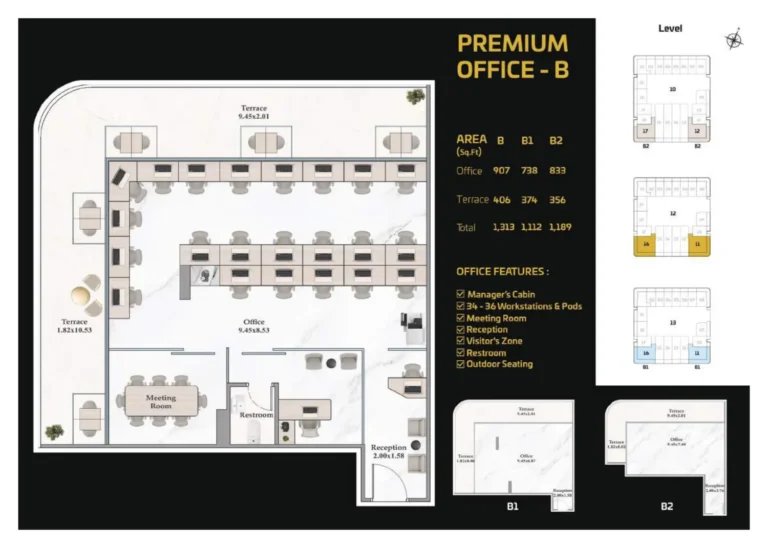 Shahrukhz By Danube floor plan Studio · 1313 sqft
