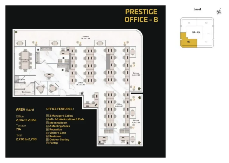 Shahrukhz By Danube floor plan Studio · 2730 sqft