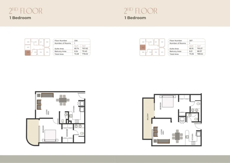 Sukoon By Nuri floor plan 1 BR · 778 sqft