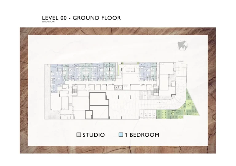 Verdana Residence 2 floor plan Студия
