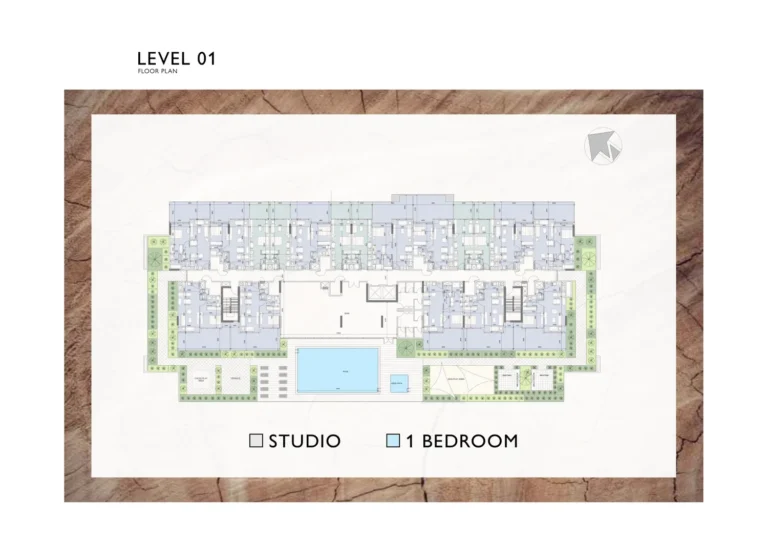 Verdana Residence 2 floor plan Студия
