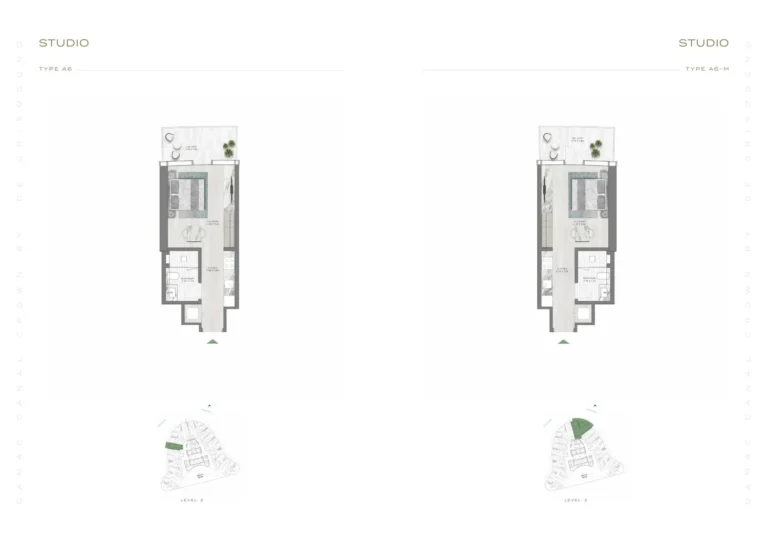 Canal Crown 2 floor plan Studio
