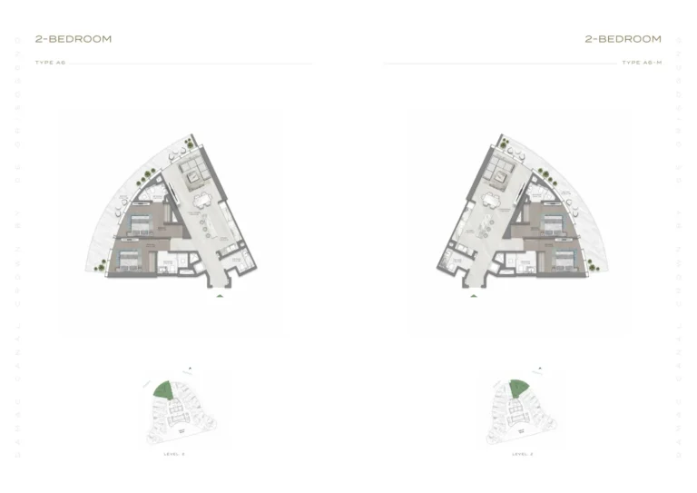 Canal Crown 2 floor plan 2 BR
