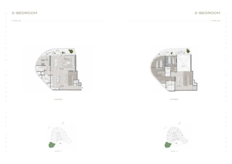 Canal Crown 2 floor plan 2 BR