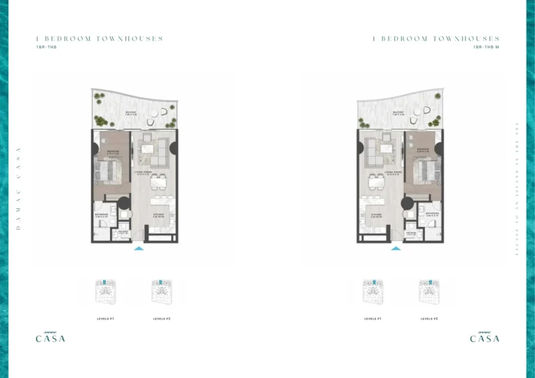 Damac Casa floor plan 1 BR