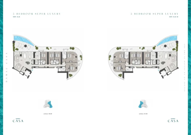 Damac Casa floor plan 5 BR