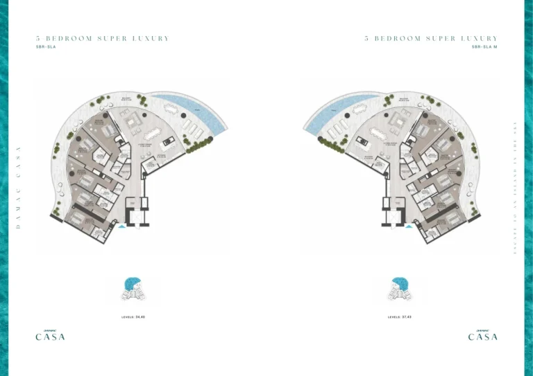 Damac Casa floor plan 5 BR