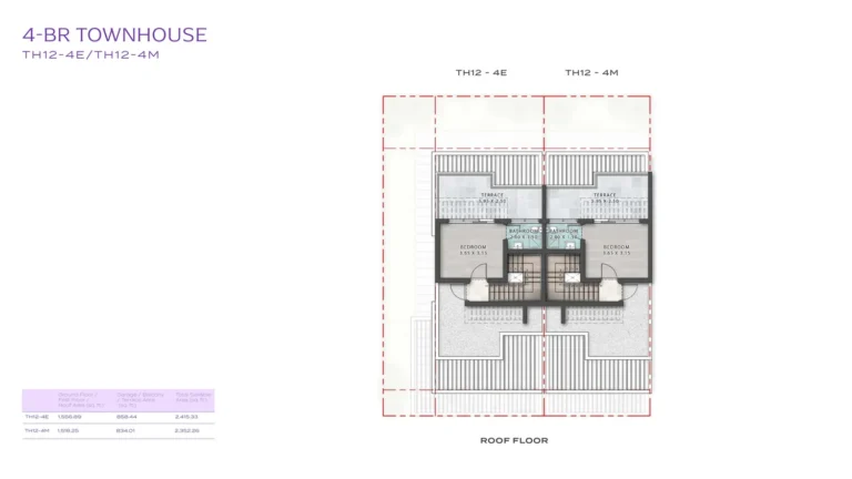 Damac Hills (2) — Violet 3 floor plan 4-спальн.