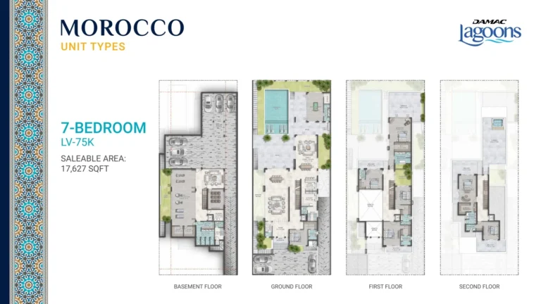 Damac Lagoons – Morocco 2 floor plan 7 BR · 17627 sqft