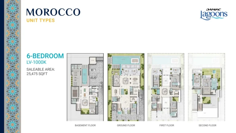 Damac Lagoons – Morocco 2 floor plan 6 BR · 25475 sqft