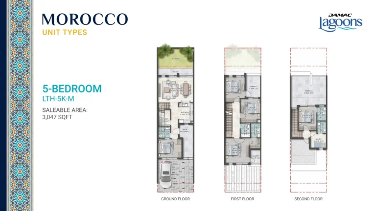 Damac Lagoons – Morocco 2 floor plan 5 BR · 3047 sqft