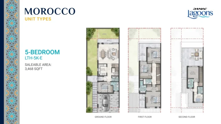 Damac Lagoons – Morocco 2 floor plan 5 BR · 3468 sqft