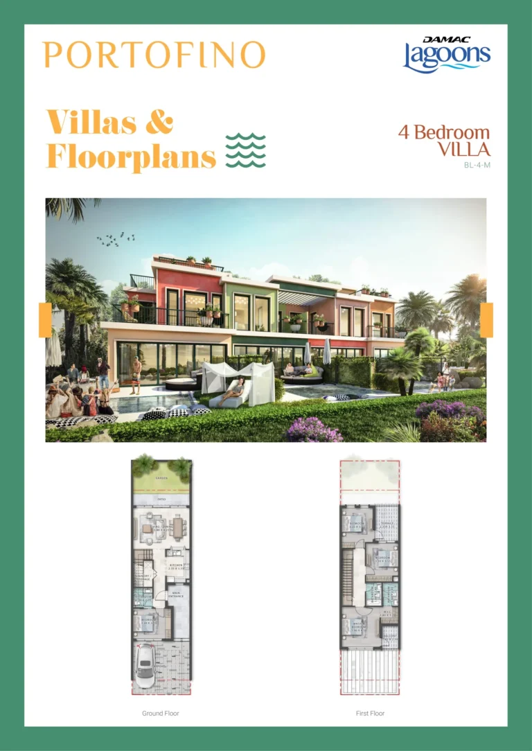Damac Lagoons – Portofino floor plan 4 BR