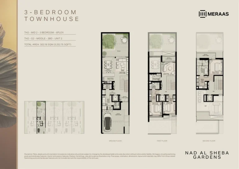 Nad Al Sheba Gardens Phase 11 floor plan 3 BR · 3252 sqft