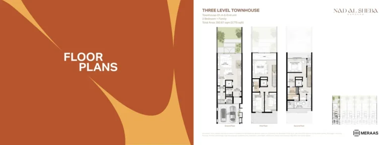 Nad Al Sheba Gardens Phase 3 floor plan 3 BR · 3775 sqft