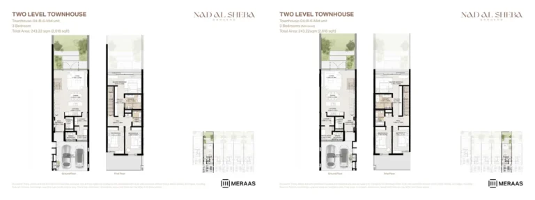 Nad Al Sheba Gardens Phase 3 floor plan 3 BR · 2618 sqft