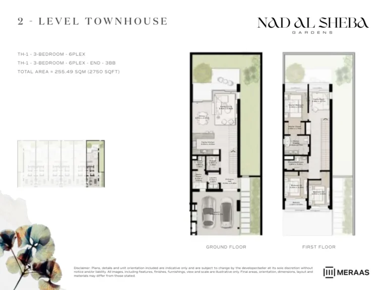 Nad Al Sheba Gardens Phase 4 floor plan 3 BR · 2750 sqft