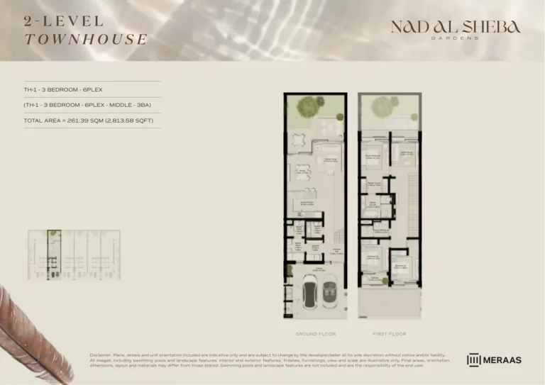 Nad Al Sheba Gardens Phase 5 floor plan 3-спальн. · 2813 кв. фут