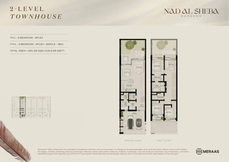 Nad Al Sheba Gardens Phase 6 floor plan 3 BR · 2813 sqft