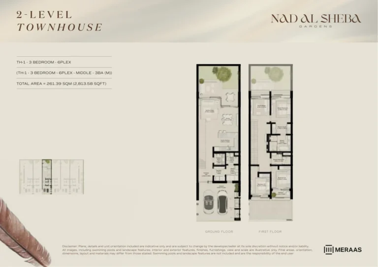Nad Al Sheba Gardens Phase 6 floor plan 3 BR · 2813 sqft