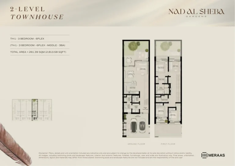 Nad Al Sheba Gardens Phase 6 floor plan 3 BR · 2813 sqft