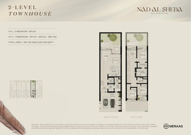 Nad Al Sheba Gardens Phase 6 floor plan 3 BR · 2813 sqft