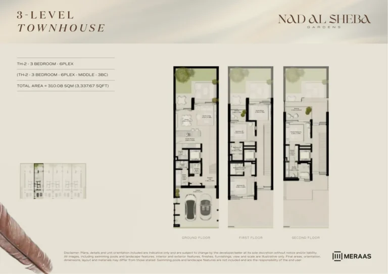 Nad Al Sheba Gardens Phase 6 floor plan 3 BR · 3337 sqft