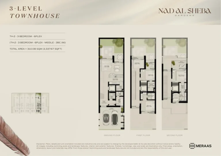 Nad Al Sheba Gardens Phase 6 floor plan 3 BR · 3337 sqft