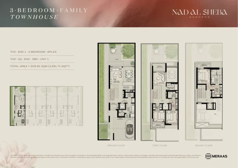 Nad Al Sheba Gardens Phase 7 floor plan 3 BR · 3291 sqft