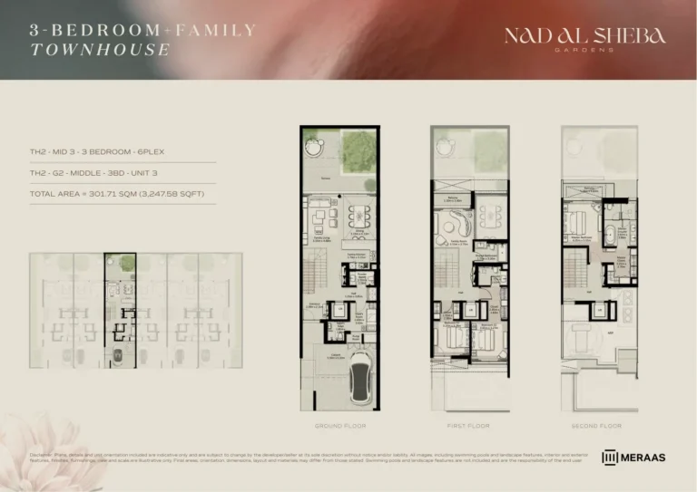 Nad Al Sheba Gardens Phase 7 floor plan 3 BR · 3247 sqft
