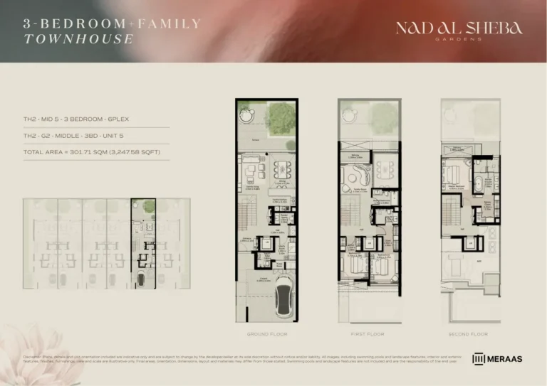 Nad Al Sheba Gardens Phase 7 floor plan 3 BR · 3247 sqft