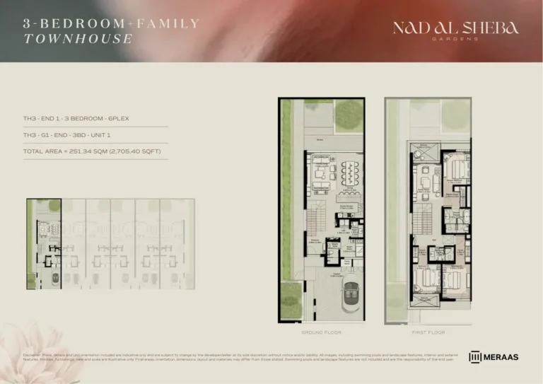 Nad Al Sheba Gardens Phase 7 floor plan 3 BR · 2705 sqft