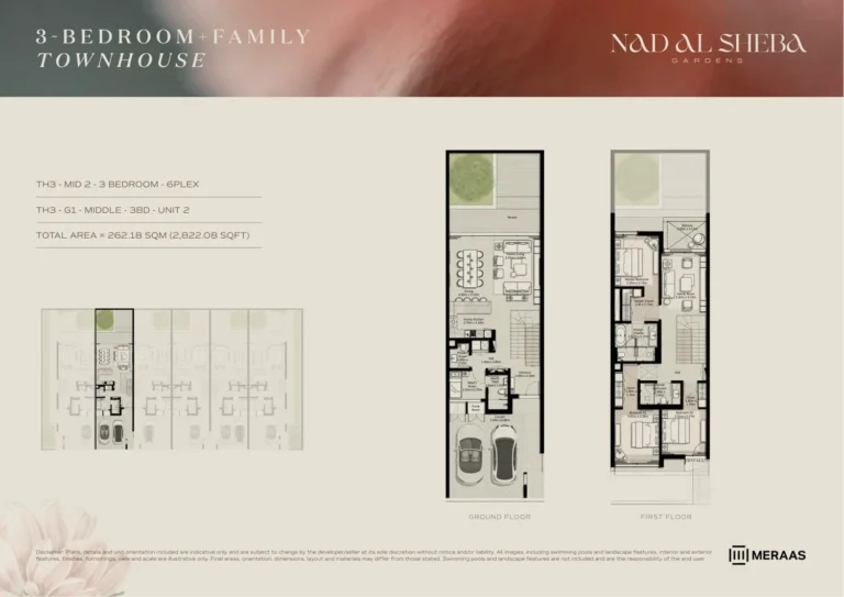 Nad Al Sheba Gardens Phase 7 floor plan 3 BR · 2822 sqft