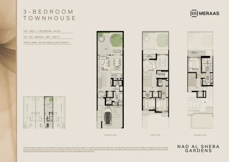 Nad Al Sheba Gardens Phase 8 & 9 floor plan 3-спальн. · 3248 кв. фут