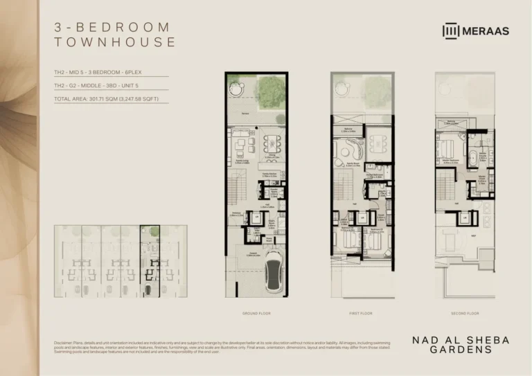 Nad Al Sheba Gardens Phase 8 & 9 floor plan 3-спальн. · 3247 кв. фут