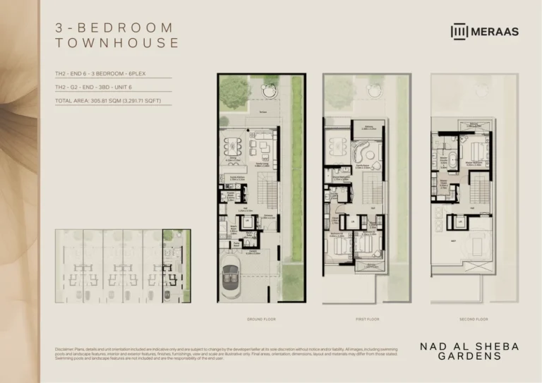 Nad Al Sheba Gardens Phase 8 & 9 floor plan 3-спальн. · 3291 кв. фут