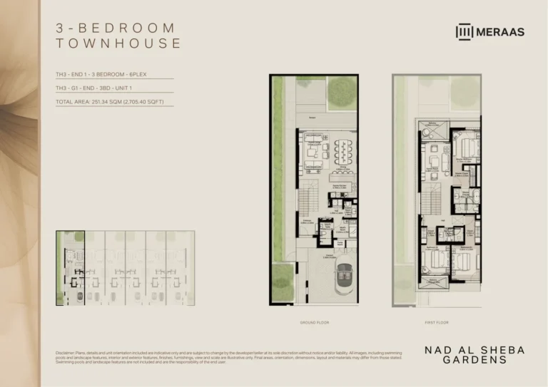 Nad Al Sheba Gardens Phase 8 & 9 floor plan 3-спальн. · 2705 кв. фут