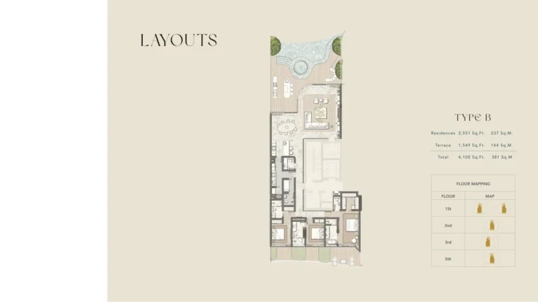 One Canal floor plan 3 BR · 4100 sqft