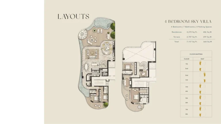 One Canal floor plan 4 BR · 7157 sqft