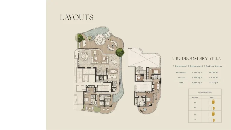 One Canal floor plan 5 BR · 8834 sqft