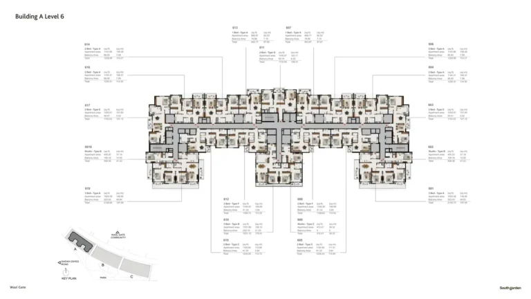 South Garden A floor plan Студия