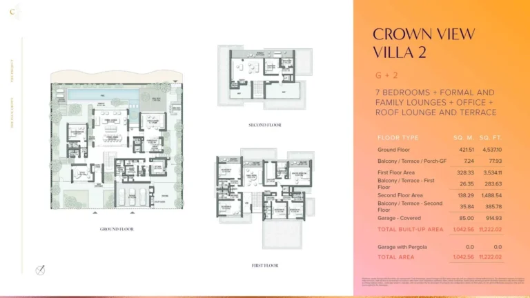 The Palm Crown floor plan 7-спальн. · 11222 sqft
