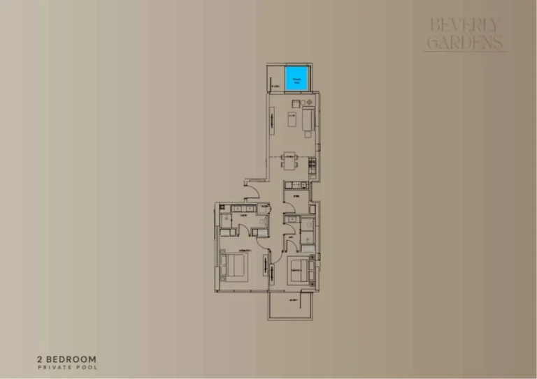 Beverly Park floor plan 2-спальн.