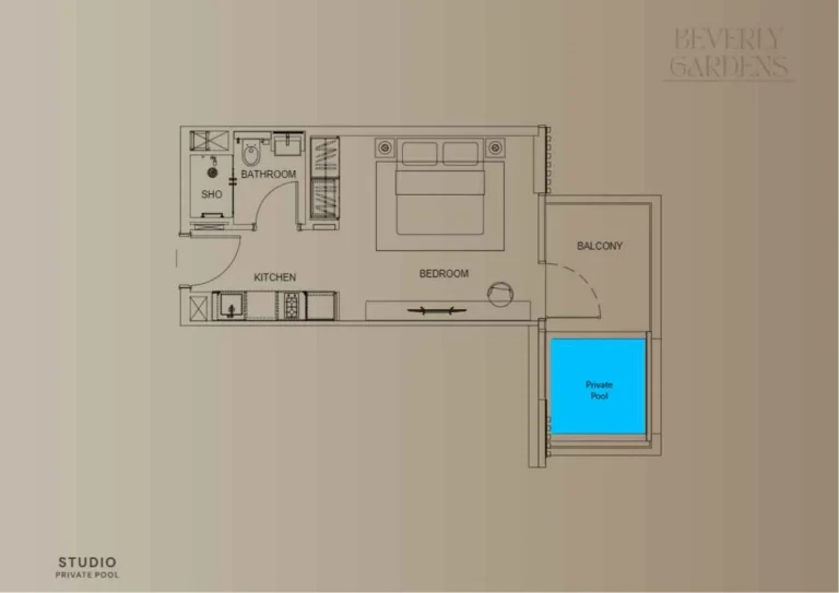 Beverly Park floor plan Студия