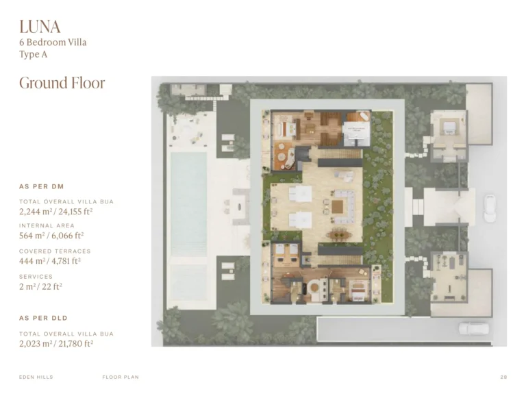 Eden Hills floor plan 6 BR · 24155 sqft