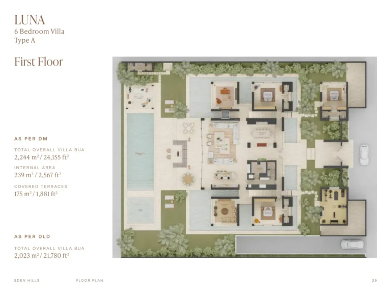 Eden Hills floor plan 6 BR · 24155 sqft