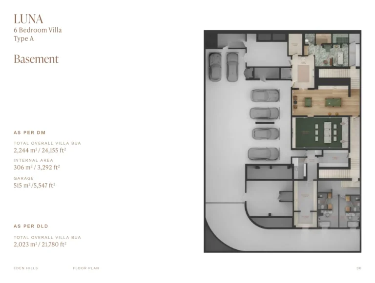 Eden Hills floor plan 6 BR · 24155 sqft