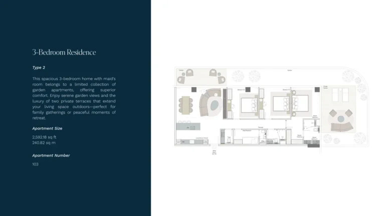 Helvetia Marine floor plan 3 BR · 2592 sqft