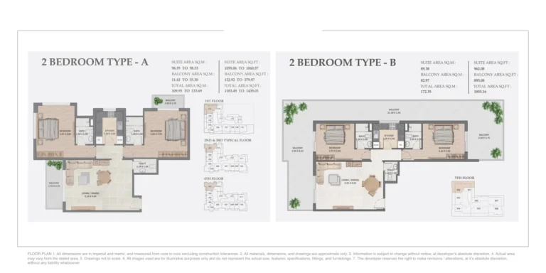 Linden Residences floor plan 1 BR · 745 sqft
